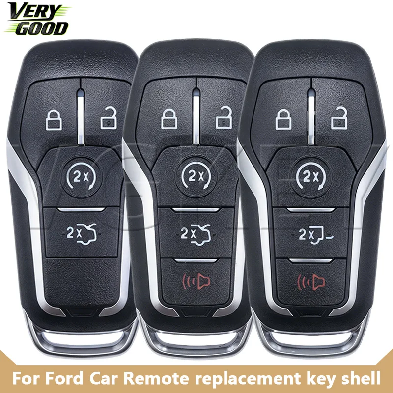 VG For Ford Mondeo Mustang Taurus Edge Explorer Escape/Kuga Escape Flex F-150 2015-2017 5Button Car Remote Replacement Key Shell