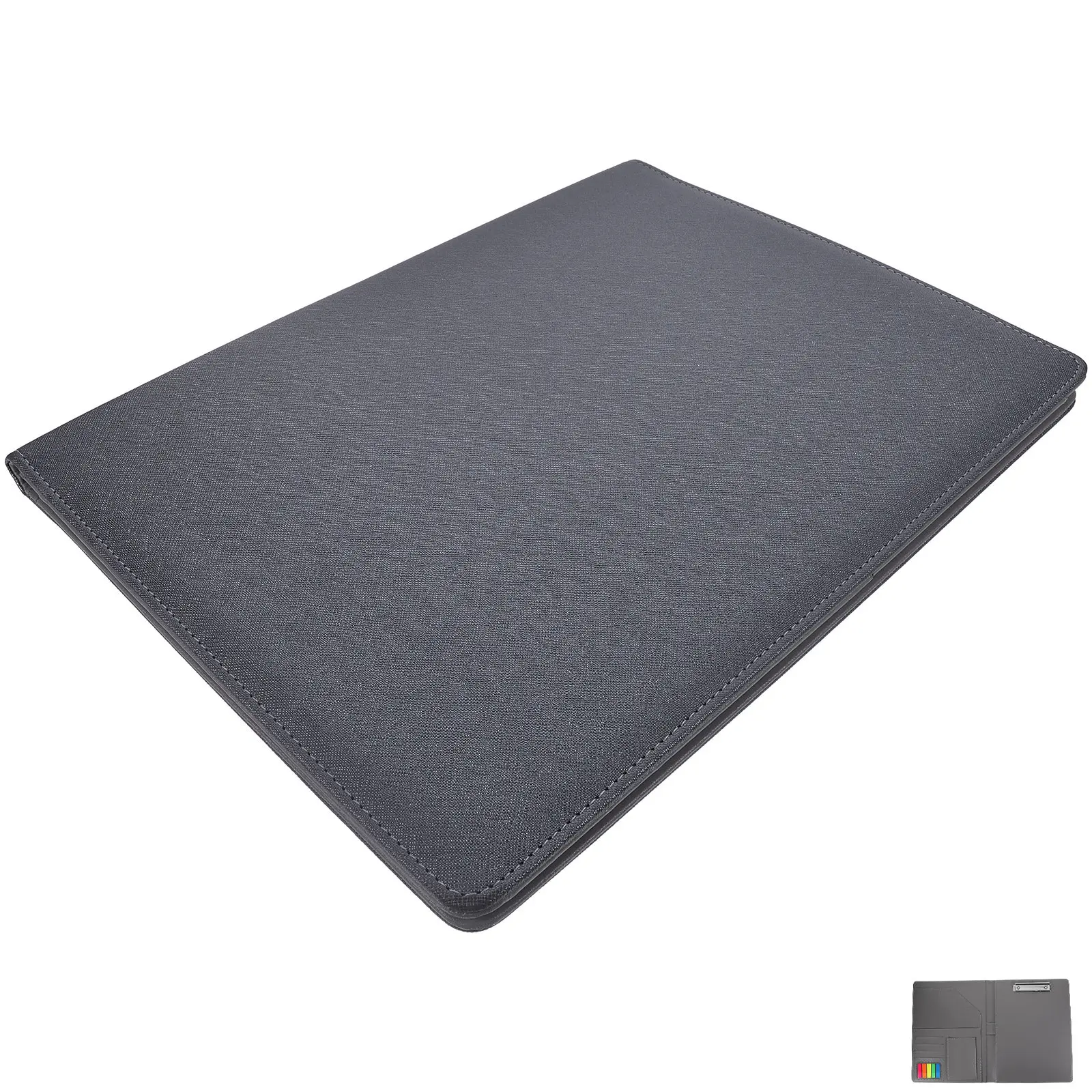 pu-portfolio-folder-business-office-binder-organizer-multi-function-document-holder-interview-resume-folder-professional