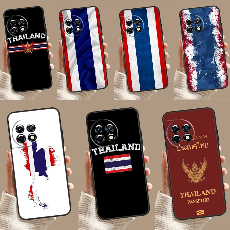 Thailand Flag Map Case For OnePlus 10T 8T 9R 10R 12R OnePlus 12 11 9 10 Pro Nord 2 CE 3 Lite N10 N20 N30 Cover