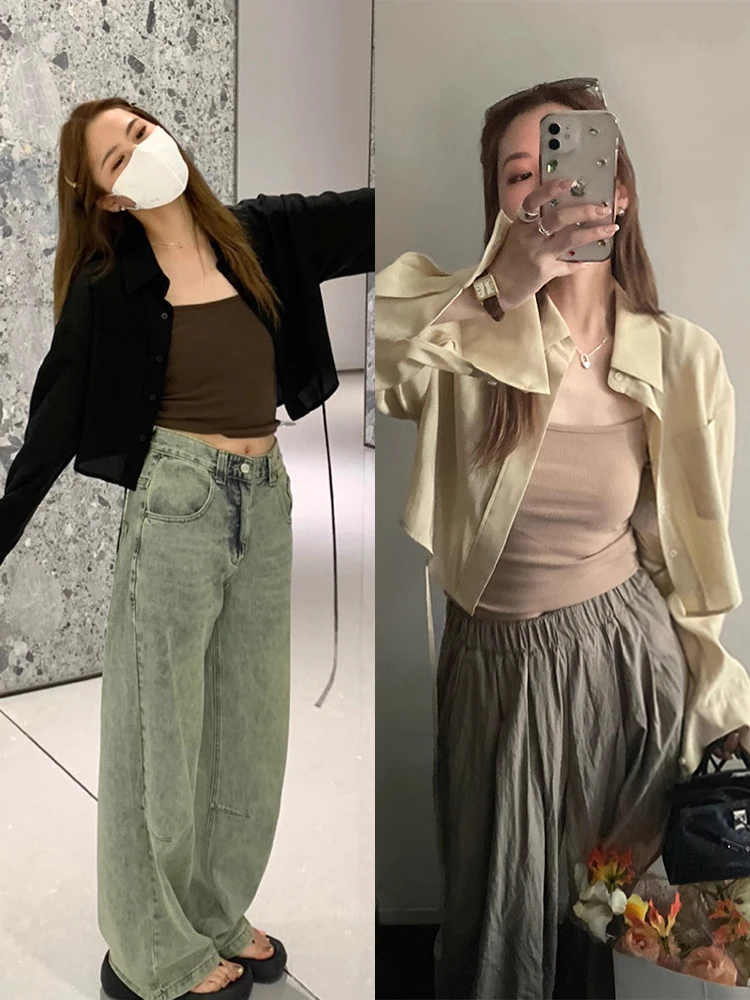 

Women's Summer New Style Sun Protection Shirt Casual Lightweight Outerwear Short Top Spring Autumn Open Cardigan Korean Version