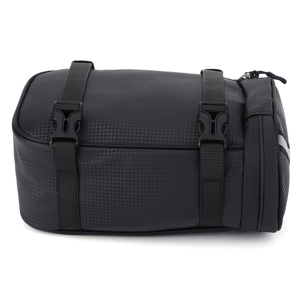 AliExpress ALLOYSEED Bicycle Back Seat Bag Waterproof Motorcycle Tail Rack Bag Adjustable Bike Rear Seat Saddle Pouch for Motorcycle Electric Bicycle