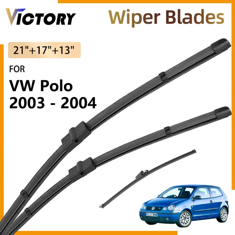 Front Rear Wiper Blades For Volkswagen VW Polo 9N 9N3 MK4 2003 2004 Accessories Windshield Windscreen Window Brushes 21