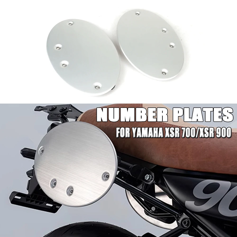 Motorcycle Accessories For YAMAHA XSR700 xsr 700 2021 - 2023 XSR900 XSR 900 2022 2023 Number Plates Silver Side Panel Cover