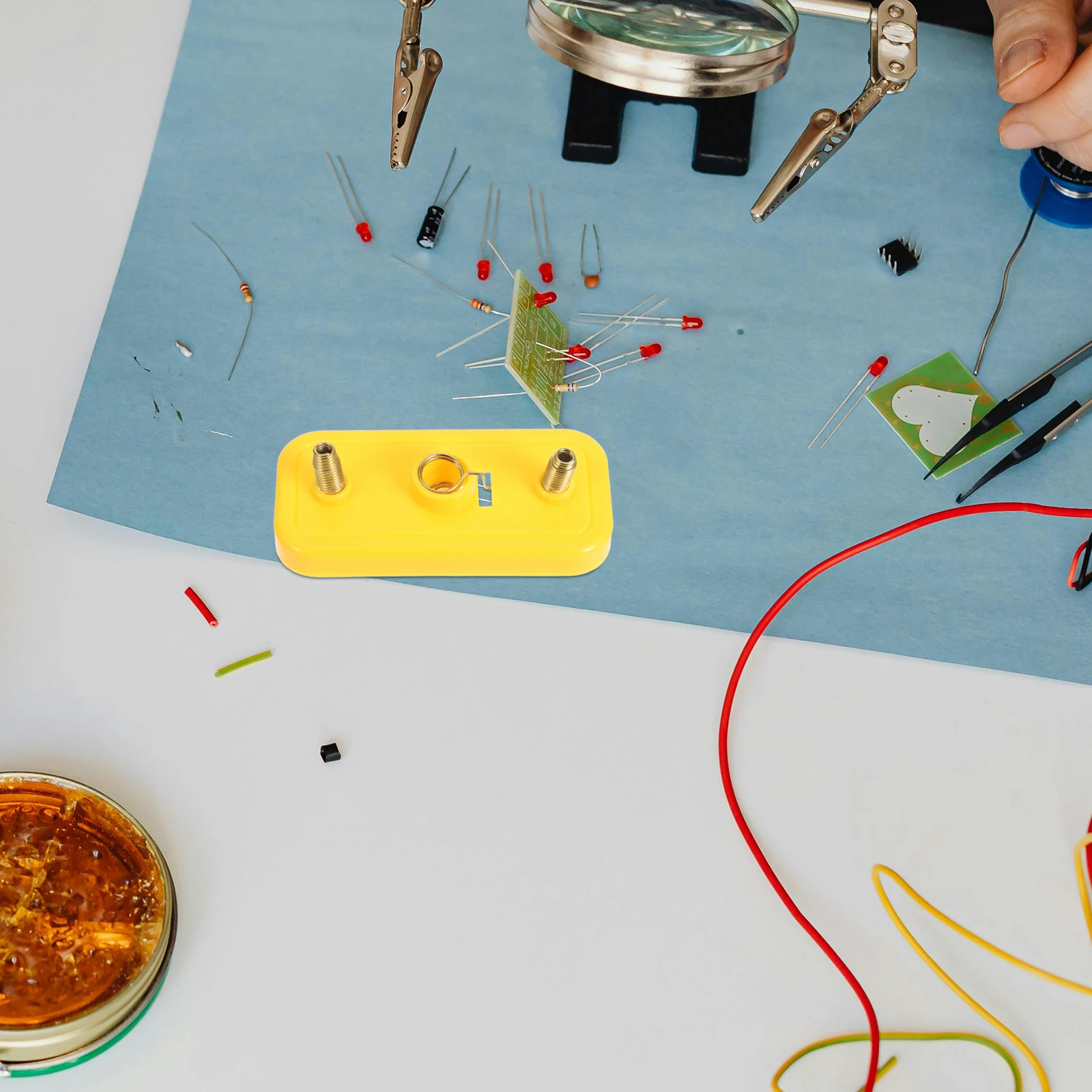 5pcs 미니 전구 홀더 과학 실험을위한 플라스틱 스프링 유형 라이트 소켓 베이스 전기 회로 Diy