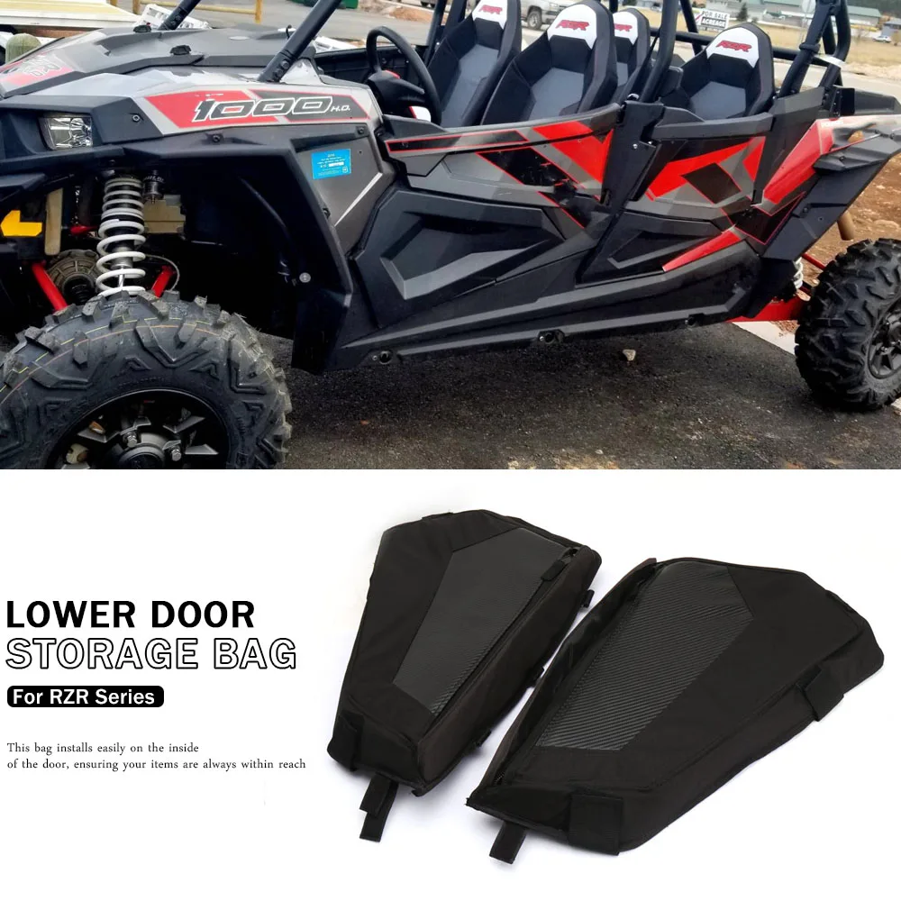 

New UTV Accessories Black Lower Door Panel Storage Bag For Polaris RZR XP 4 1000 S For RZR XP Turbo S