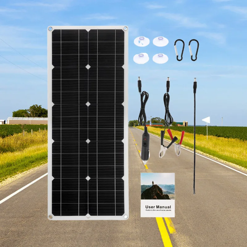 

Monocrystalline 50W Solar Dual USB Solar Panel Car Yacht Light Outdoor Mobile Power Charging Board solar panel kit CE