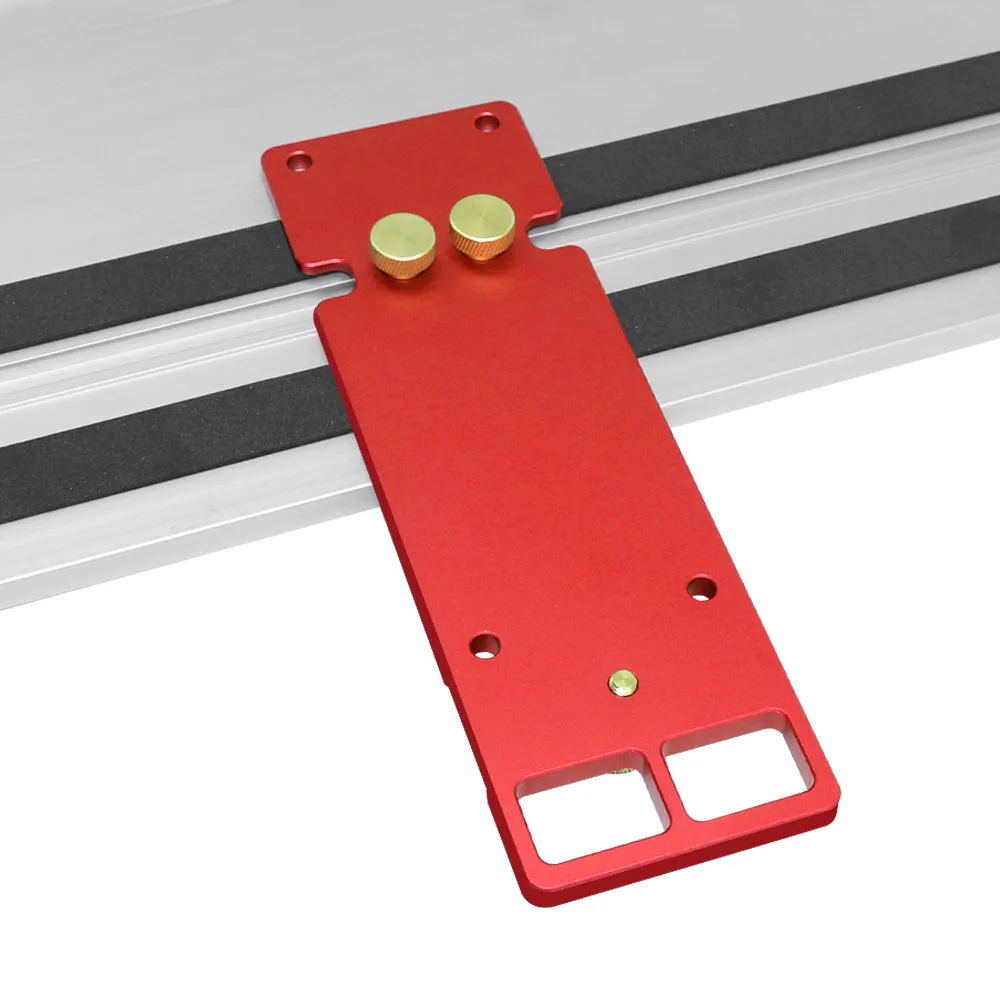Holzbearbeitung 90-Grad-Winkelstopp-Schienensäge aus Aluminiumlegierung, quadratische Positionierungsbegrenzungsklemme für elektrische Kreissägen-Führungsschiene – Detail 7