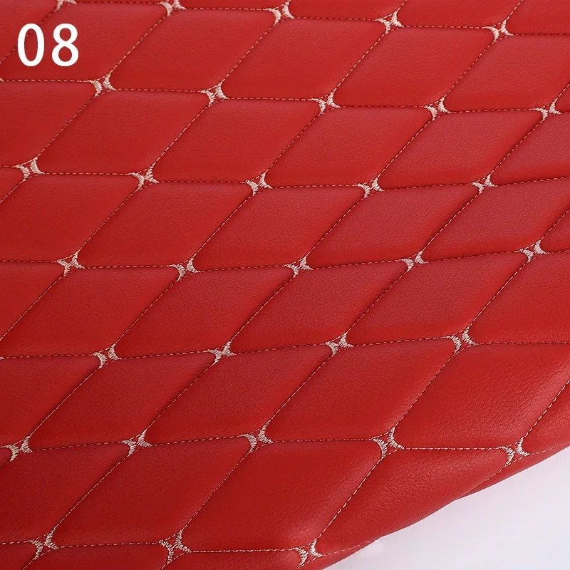 100x158cm Faux Leather Fabric Foam Quilted Padded for Car Interior Seat Cover Sofa Cushion Wear Resistant DIY image 3