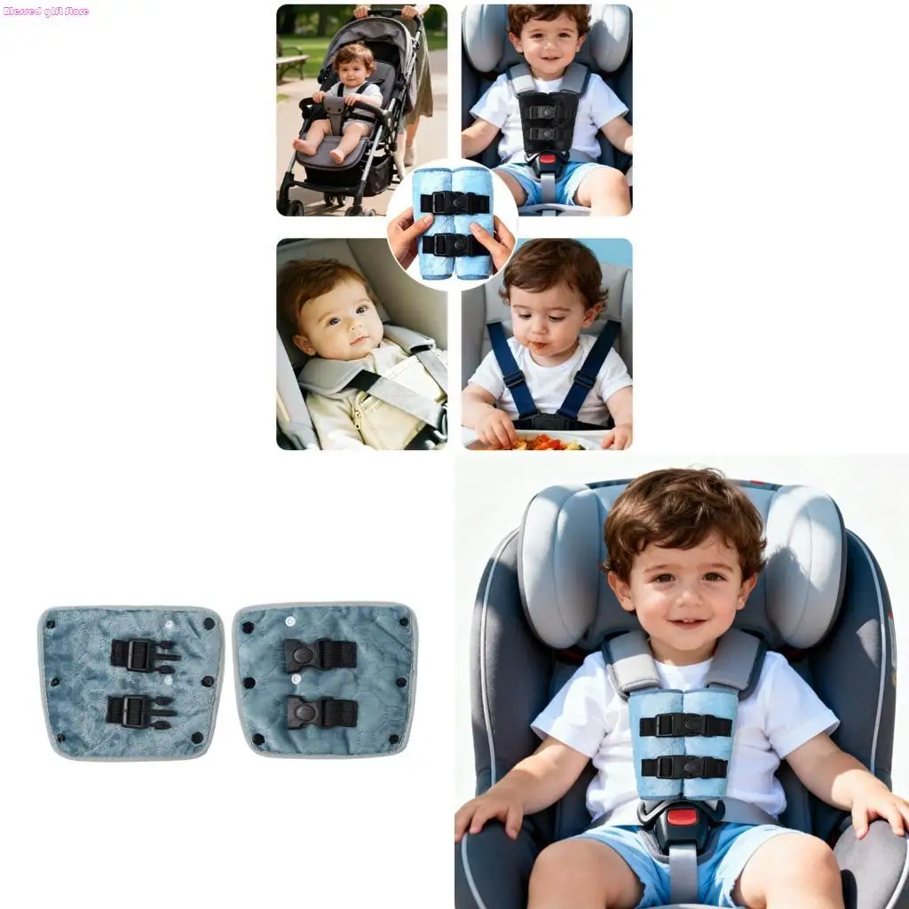 

D0JC Comfortable Polyester Chest Buckles Clip for Infant Car Prevents Slipping