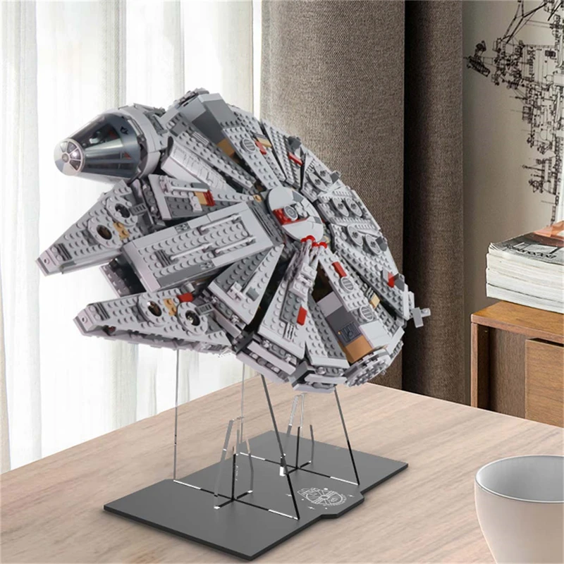 Display Stand for Lego Millennium Falcon 75105, 5MM Acrylic Stand for Lego 75105 (No Model Set Included)