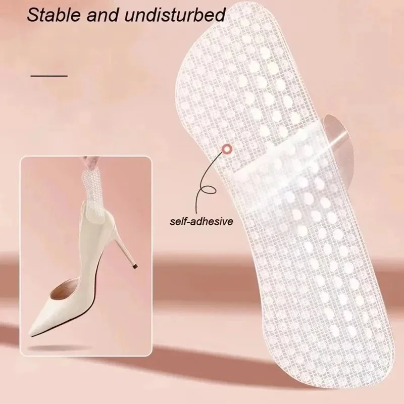 1-4pairs Silicone Heel Stickers Heels Grips For Women Men Anti Slip Heel Cushions Non-Slip Inserts Pads Foot Heel Care Protector