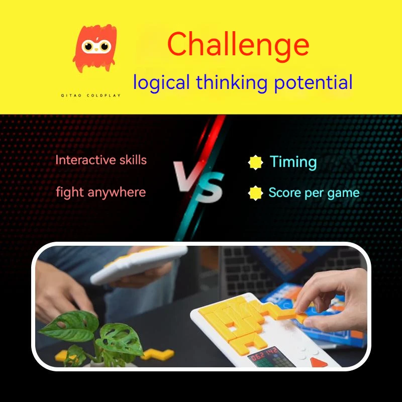 1 Set Logic Puzzle All-in-one Machine Puzzle Baby Early Education Fun Game Children Thinking Logic Square Toy Puzzle