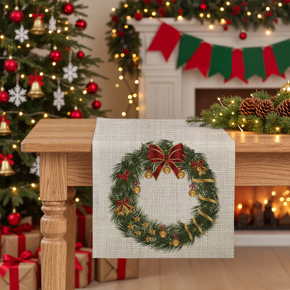 

Christmas table runners winter Table decoration and accessories for Festival home decor party tablecloth