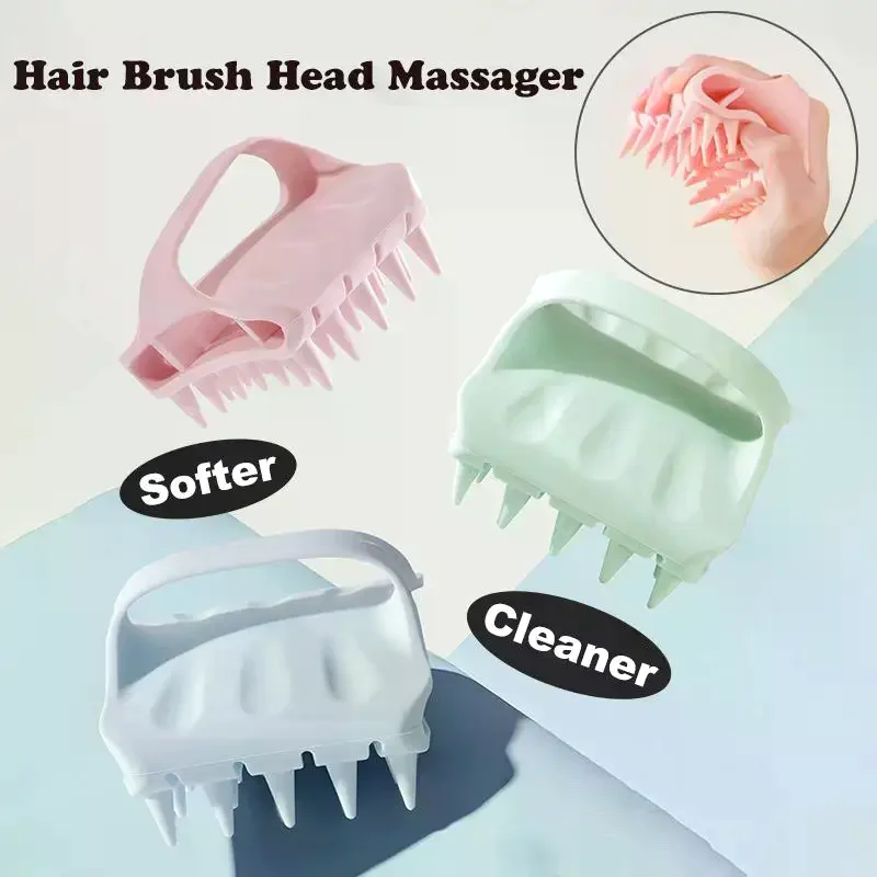 

Scalp Massager Shampoo Brush Hair Washing Scalp Brush Soft Silicone Scalp Massager Hair Comb For Dandruff Removal Shampoo Brush