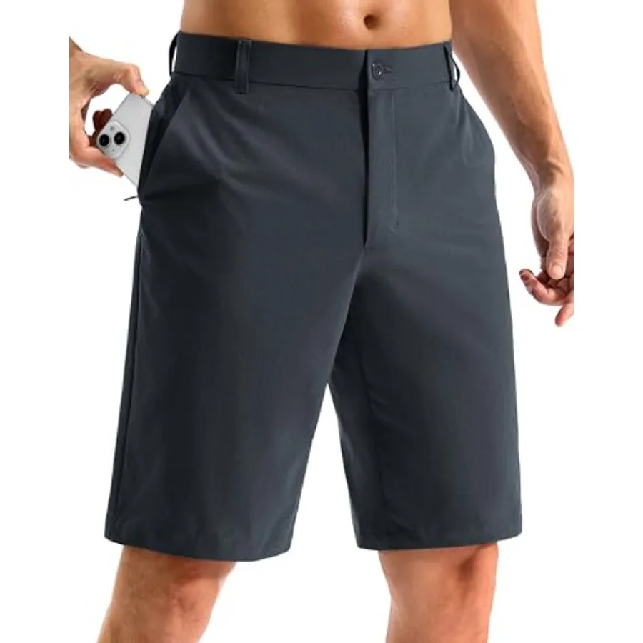

Men's Classic Fit Golf Shorts with 5 Pockets 11" Inseam Dress Stretch Lightweight Quick Dry Shorts for Casual Work
