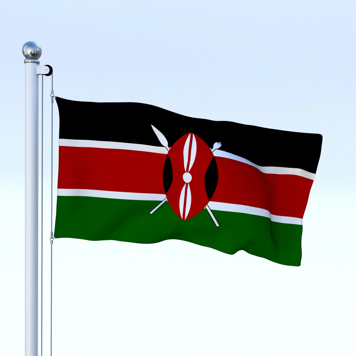 90x150cm Kenya Flag Kenya Polyester Flag indoor outdoor Decoration