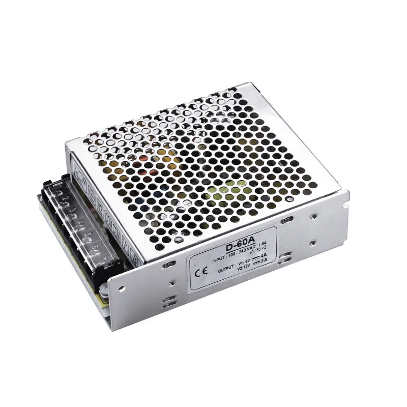 D-60A D-60B D-60C dual output Switching power supply 60w 5v 12v 24V power suply ac dc converter