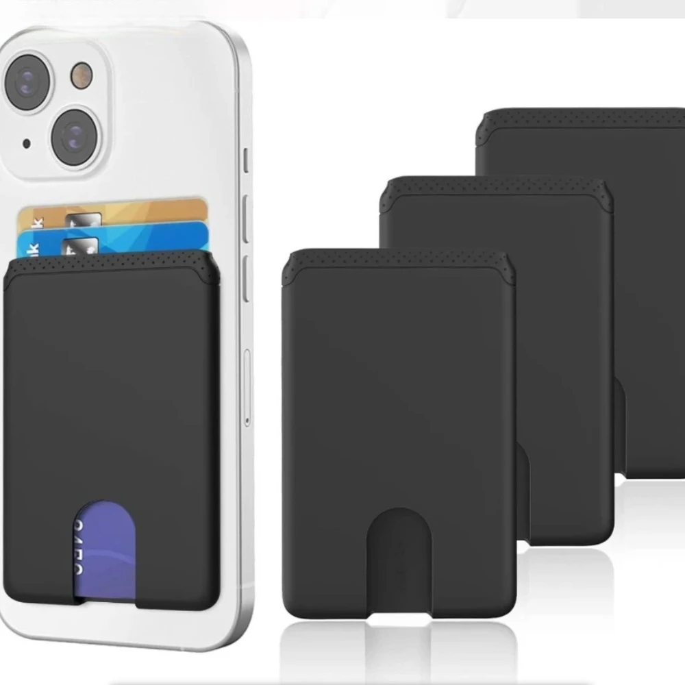 Silicone Phone Wallet Adhesive Card Holder Slim 3M Stick On Credit Card  Pouch Push Up Slot Pocket For Back Of Smartphone ID Case - AliExpress