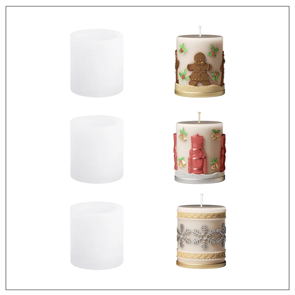 Nicole Christmas Reverie Pillar Candle Mold DIY Scented Candle Making Mould Christmas Gifts Tools