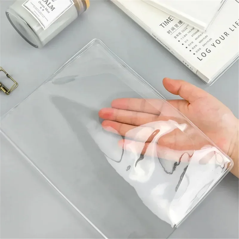 Funda protectora transparente de PVC para cuaderno, cubierta protectora impermeable para diario, planificador, A5/A6, novedad