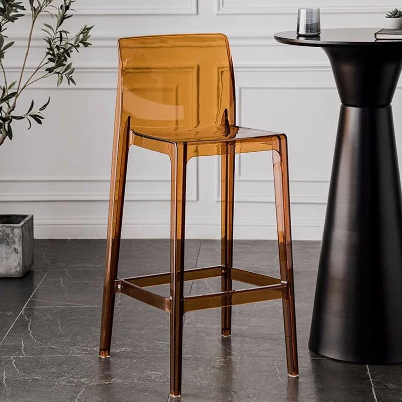 

Nordic Modern Bar Chair Nordic Commercial Balcony Outdoor Dining Chair Reception Acrylic Kitchen Silla Bar Furniture Bar Chair