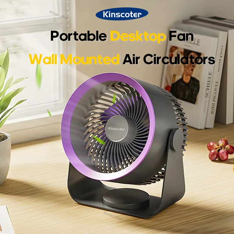 

4000mAh Electric Fan Portable Cordless Air Circulator Desktop Wall Mount Ceiling Fan Air Cooler Home Silent Ventilation Fan