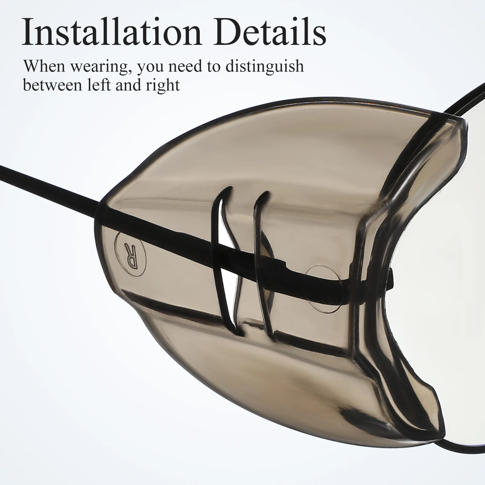 2Pairs Dark Brown Glasses Wings Protective Eyewear Sideshield Lightweight Easy to Install Tpu Material Glasses Side Shield
