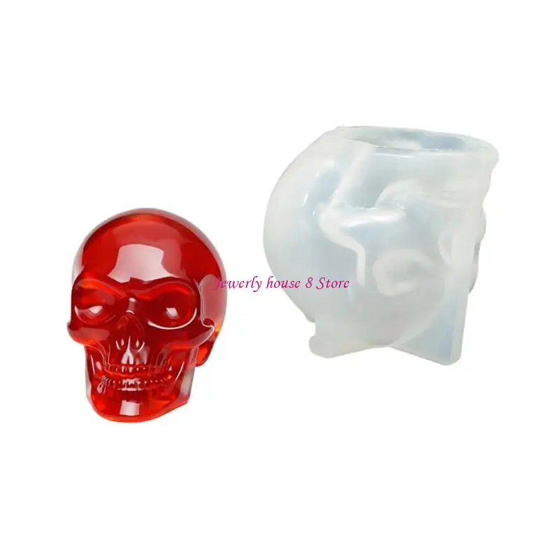 قالب جمجمة سيليكون متعدد الأغراض مثالي لصب الإيبوكسي وصناعة الشموع