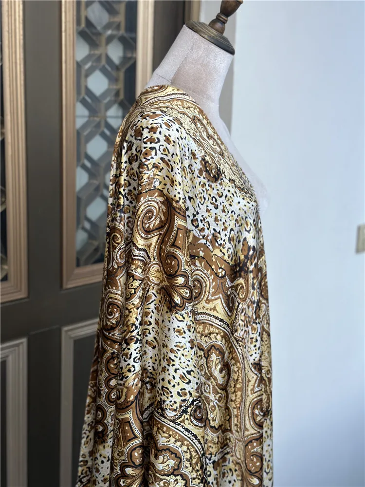 

1 метр, 95% шелковый шелк, 5% спандекс, 22 мама, плотная шелковая ткань с леопардовым принтом, 106 см, 41,7 дюйма, по дворам, JN649