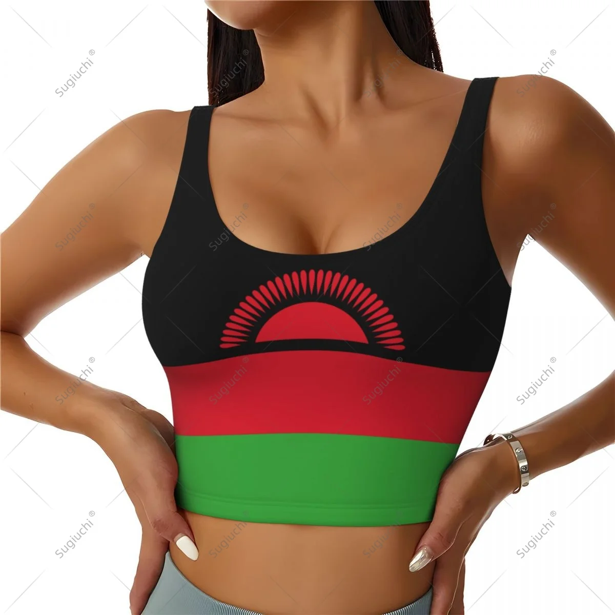 

Malawi Flag Women Girl Activities Sports Vest for Female Yoga Vest Workout Vest Lightweight Trendy