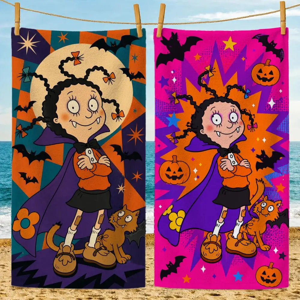 Cartoon Mona the Vampire Towel Towel beach towel, quick drying absorbent bath towel for Swim,Gym,Camping,Outdoor hot