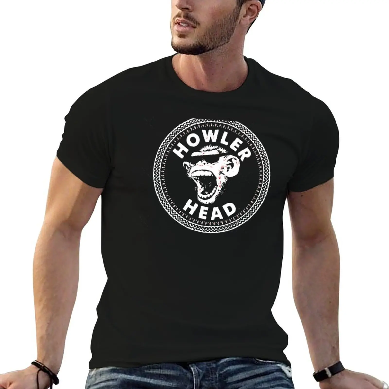Camiseta Howler Head, camisetas de algodón 100%, camiseta informal para hombre, camisetas de marca de lujo de alta calidad