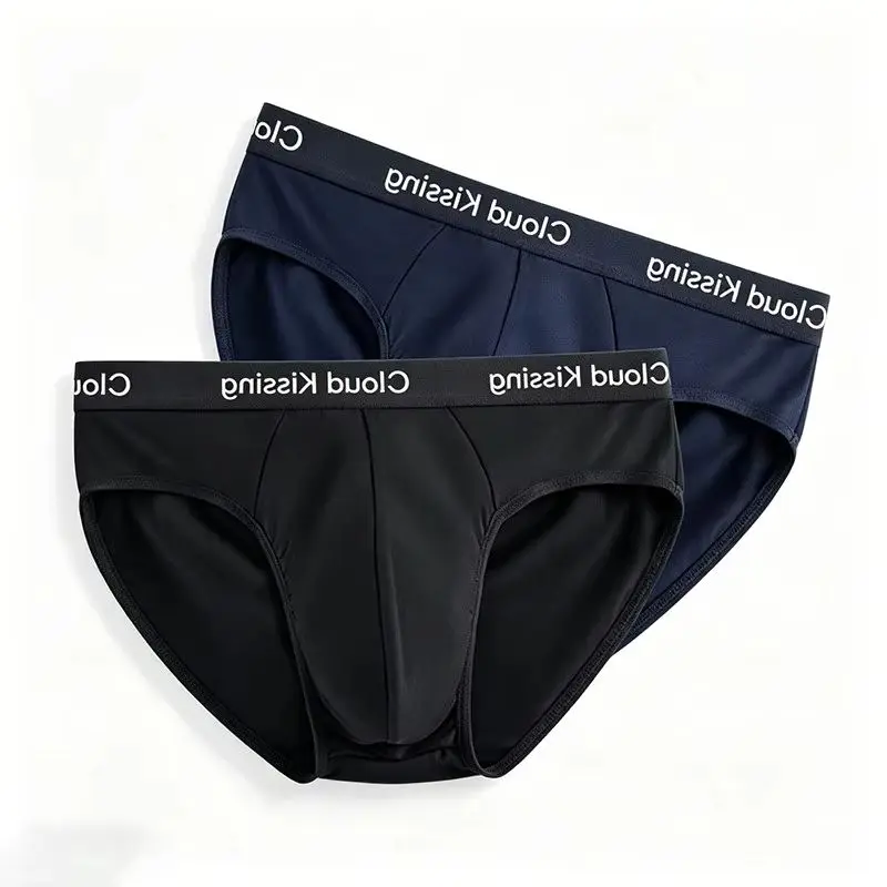 

2Pcs Cloud Kissing Men's Briefs Underwear Wear Resistant Breathable High Elastic Comfortable Male Underpants For Daily Use