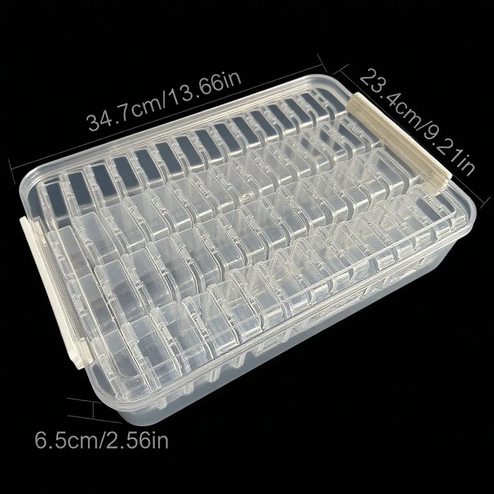 1pc 60 Slots Plastic Storage Box, DIY Diamond Painting Beads Charms Jewelry Accessories Organizer Box