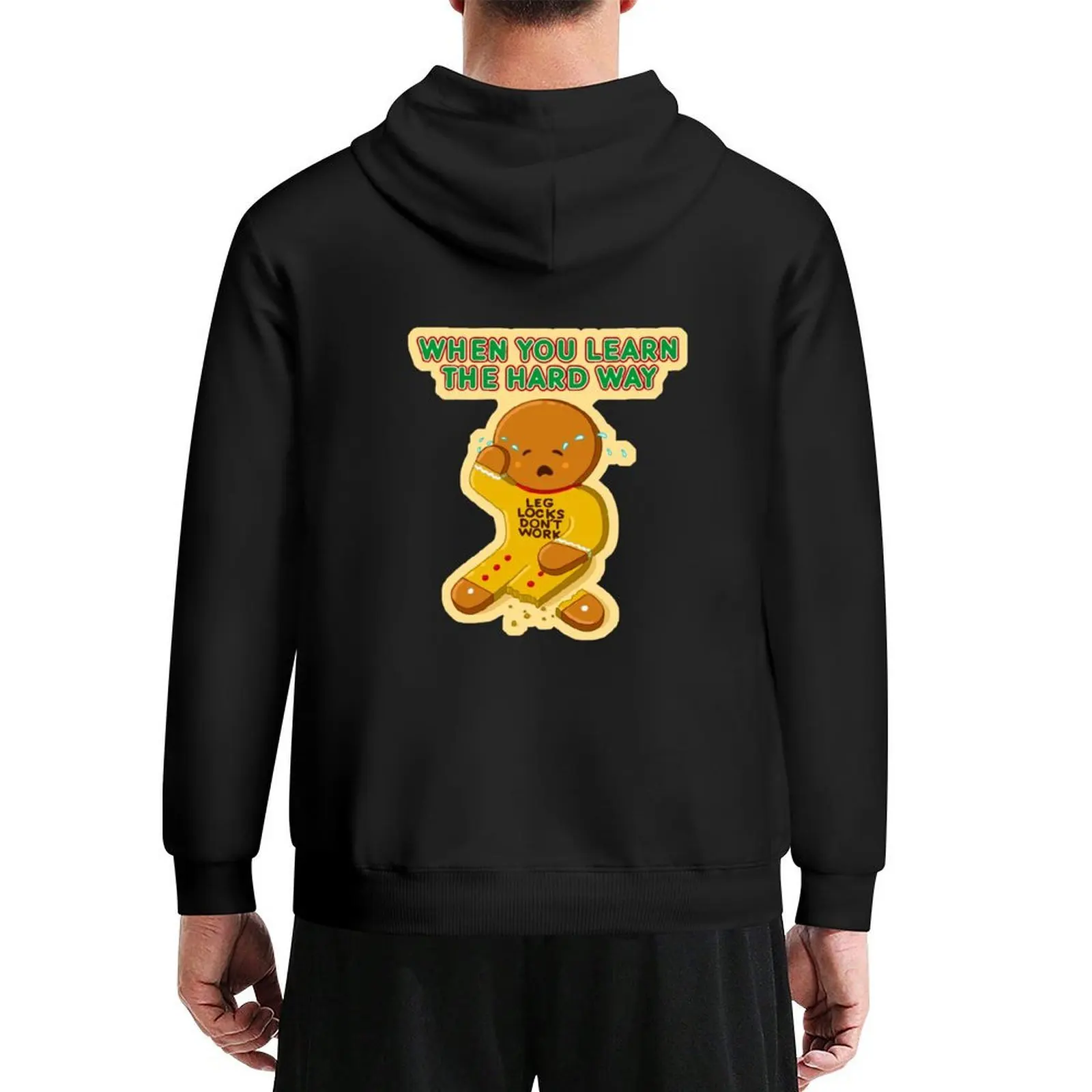 

Jiu Jitsu Christmas - Ginger bread man leg lock - BJJ gift Hoodie men's clothing autumn new products mens hoodie