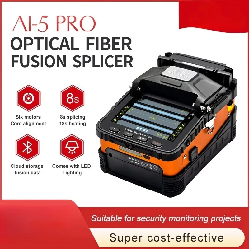 

Best Seller for New Released AI-5 Pro New Model Splicer 6 Motors Core Alignment Optical Fiber fusion Splicer