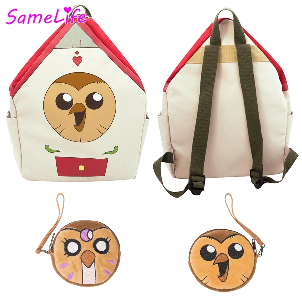 Hooty Coin Purse Scarf Cosplay Fantasy School Bag Cartoon House Of Owl Disguise Costume Accessories Halloween Boys Girls Prop