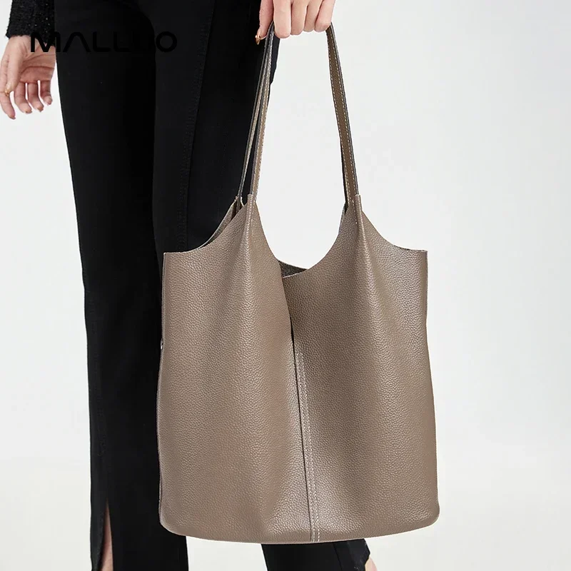 المرأة جلد البقر دلو حقيبة السيدات موضة فاخرة الطبيعية حقيقية جلد البقر حقائب كتف سيدة حقائب اليد عادية للإناث