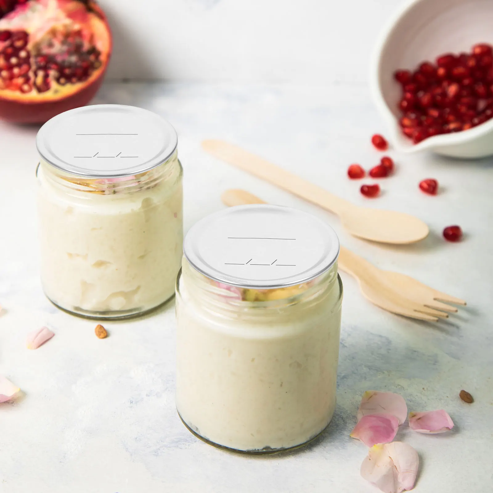 

20pcs Thick Tinplate Lids Leakproof Sealing Caps Jar Covers Smooth Edge Storage Solid Bottle Caps Canning Lids For Home