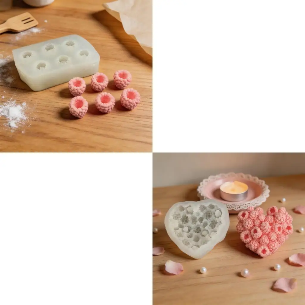  Creative Heart Raspberry Silicone Dessert Molds Perfect For Parties And Gift