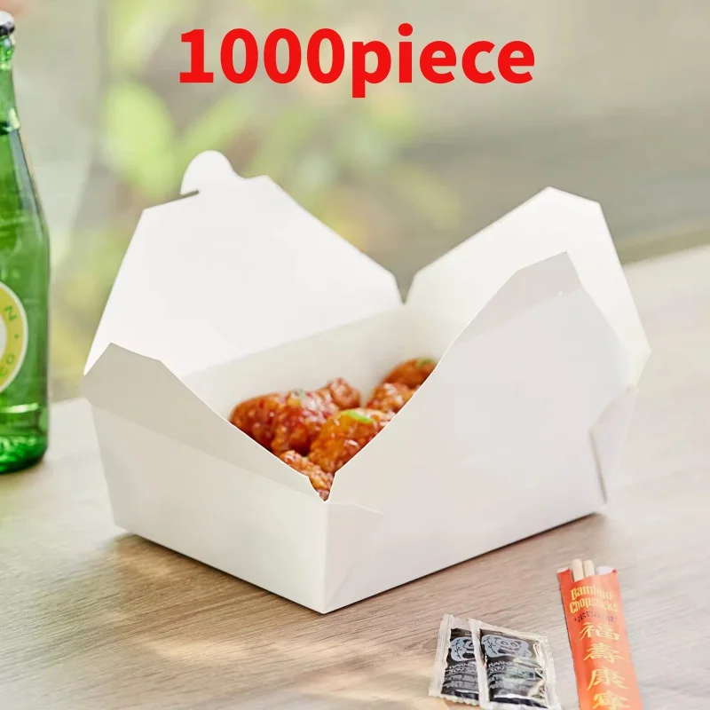 

10 00piece.Custom.2025 Disposable Food Packaging Kraft Whiteboard food takeaway packaging