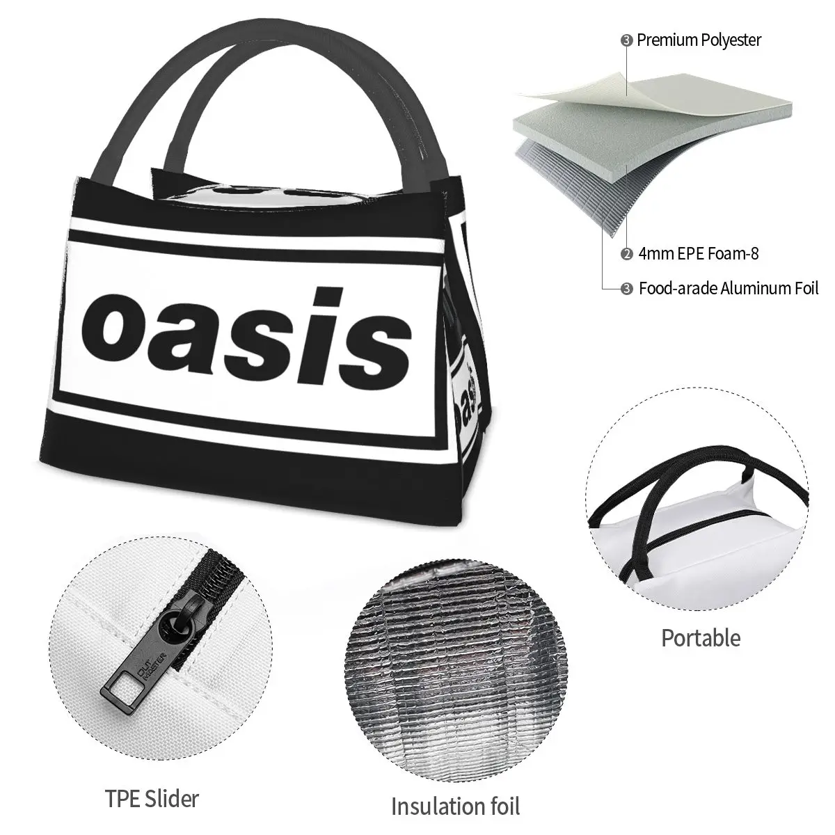 Oasis Logo Portable insulation bag for Cooler Food Office Pinic Container