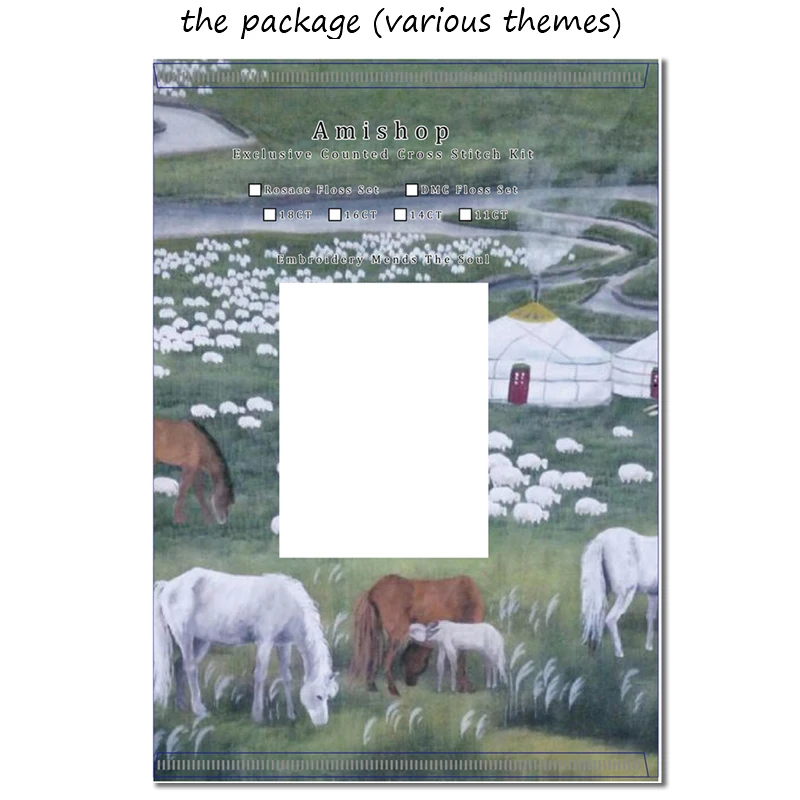 Amishop Counted Cross Stitch Kit Bothy Threads Poppy Animal Fox Cow Horse Robin Wreath Redbreast Squirrel Good Friend