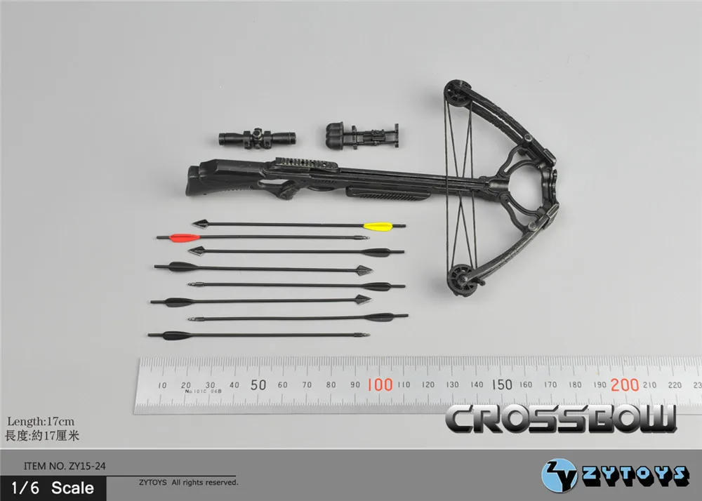 Zytoys-ミニ蝶複合モデルセット、クロスボウガン、弓と狭い、12インチ