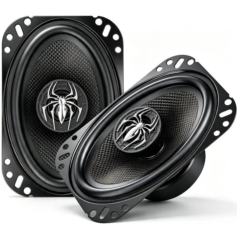 2 Pcs 4×6 Inch Car Speakers Power Peak 600W 4Ohm Modificat Audio Component 2Way Coaxial Speaker High Power Enhanced Stereo Sound