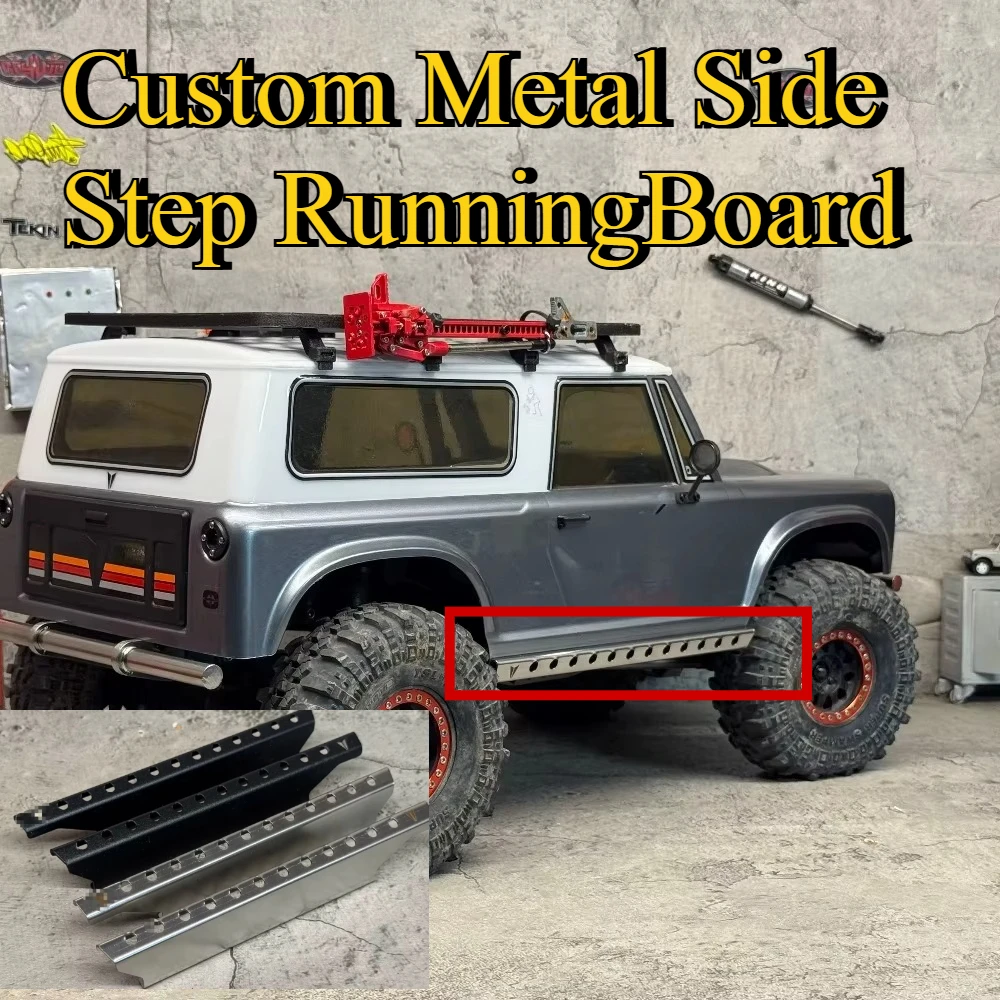 Metal Side Step Running Board RC Crawler Upgrade Part 1/10 Scale For VP VS4-10 Origin custom size Hobby Accessories