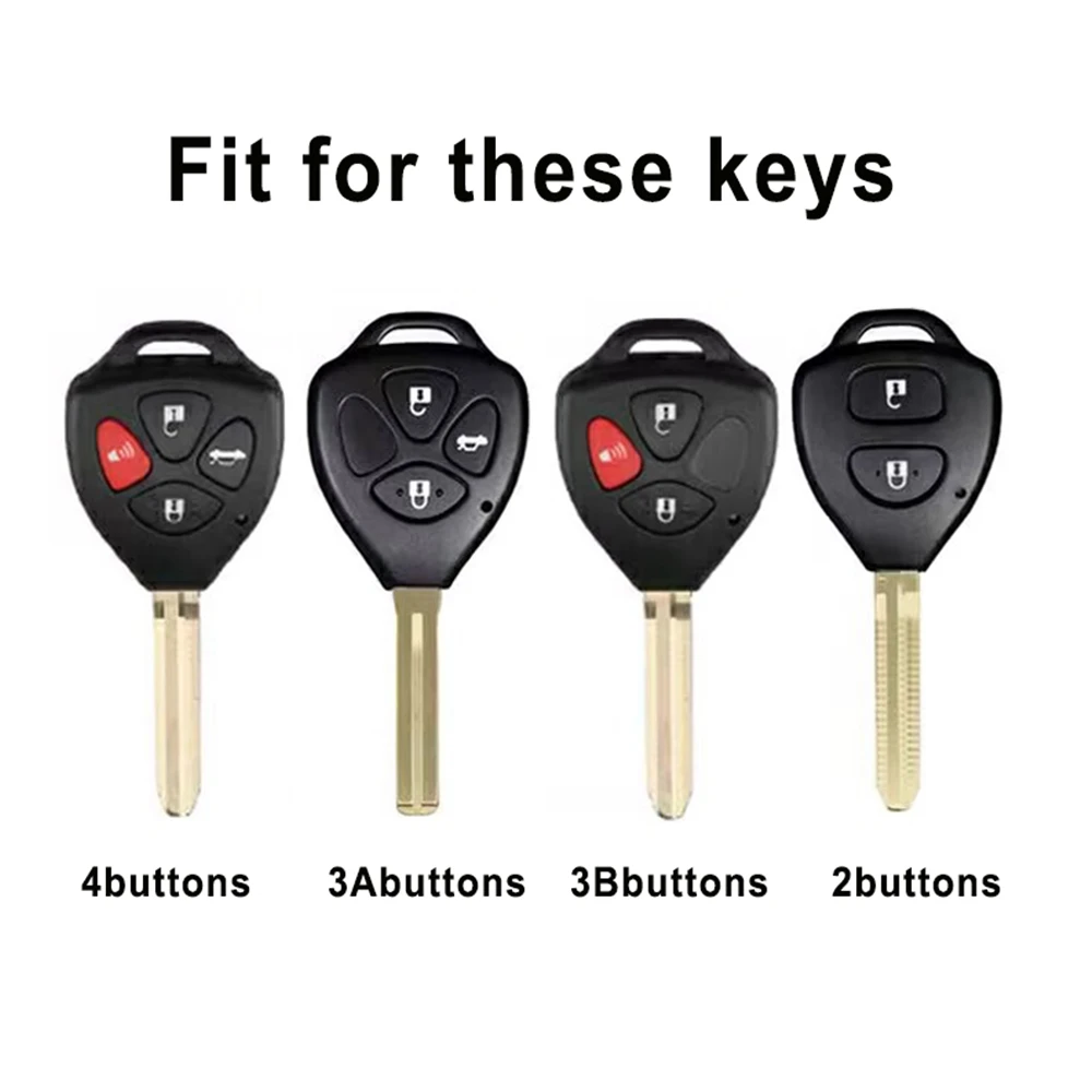 TPU Keyless Car Key Case Cover For Toyota Corolla Matrix RAV4 Venza Yaris Camry Avalon Shell Fob Holder Protector Keychain