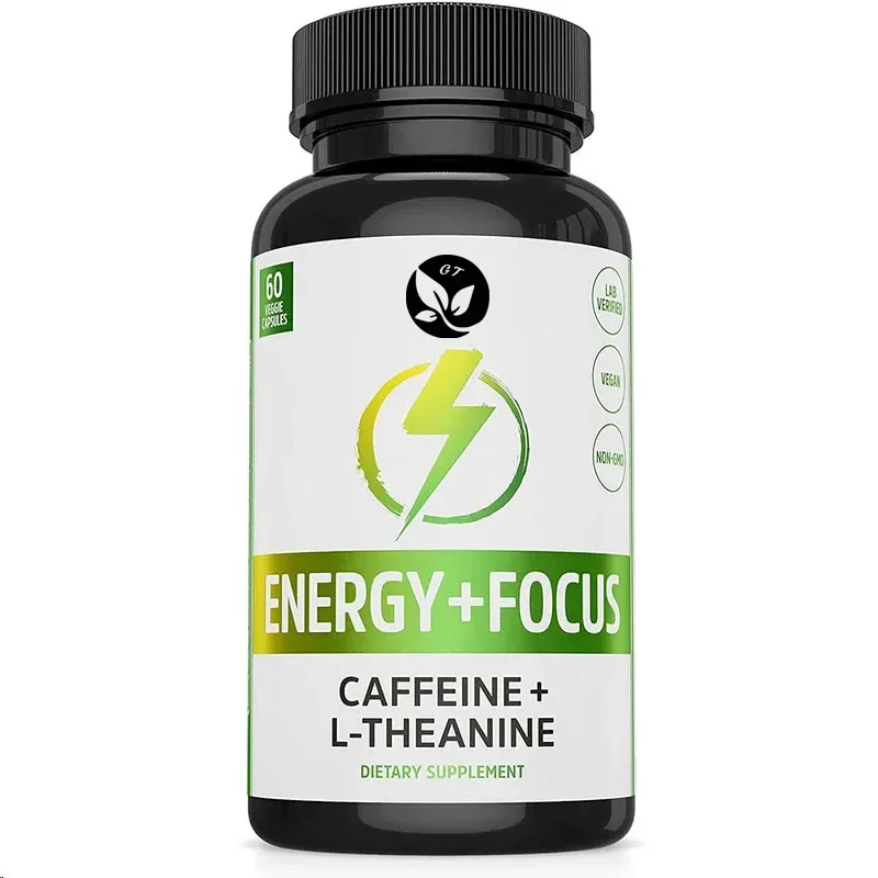 

Natural 100mg Contains 200mg Of Theanine, Clean Energy, Non Gmo, Vegetarian, Gluten Free, 60 Capsules