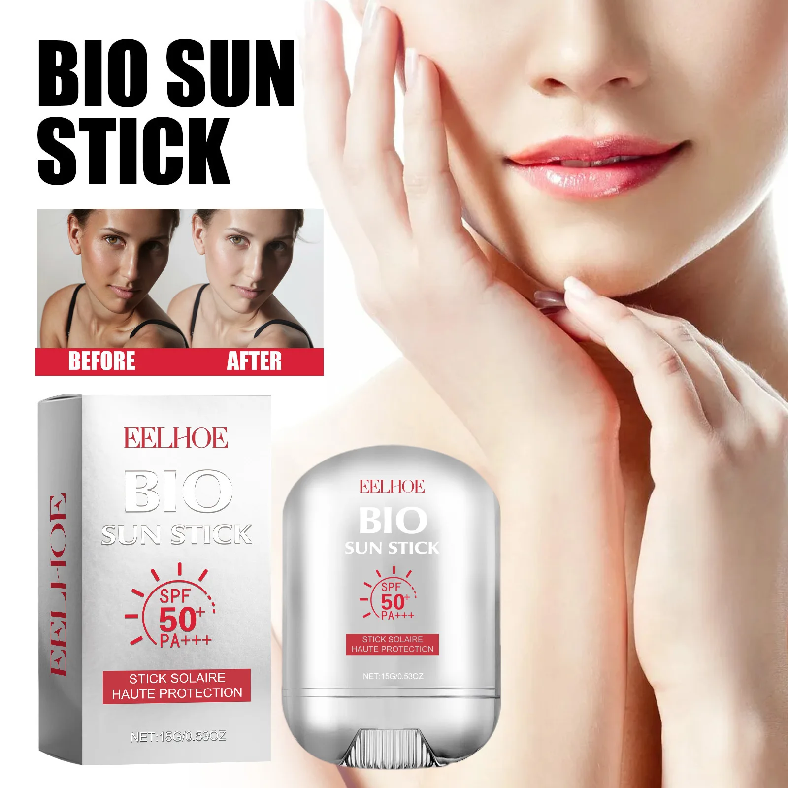 15g SPF 50+ Sun Cream Moisturize Whitening Anti Aging Face Sunscreen Refreshing Oil Control Cream Isolate Ultraviolet Face Care