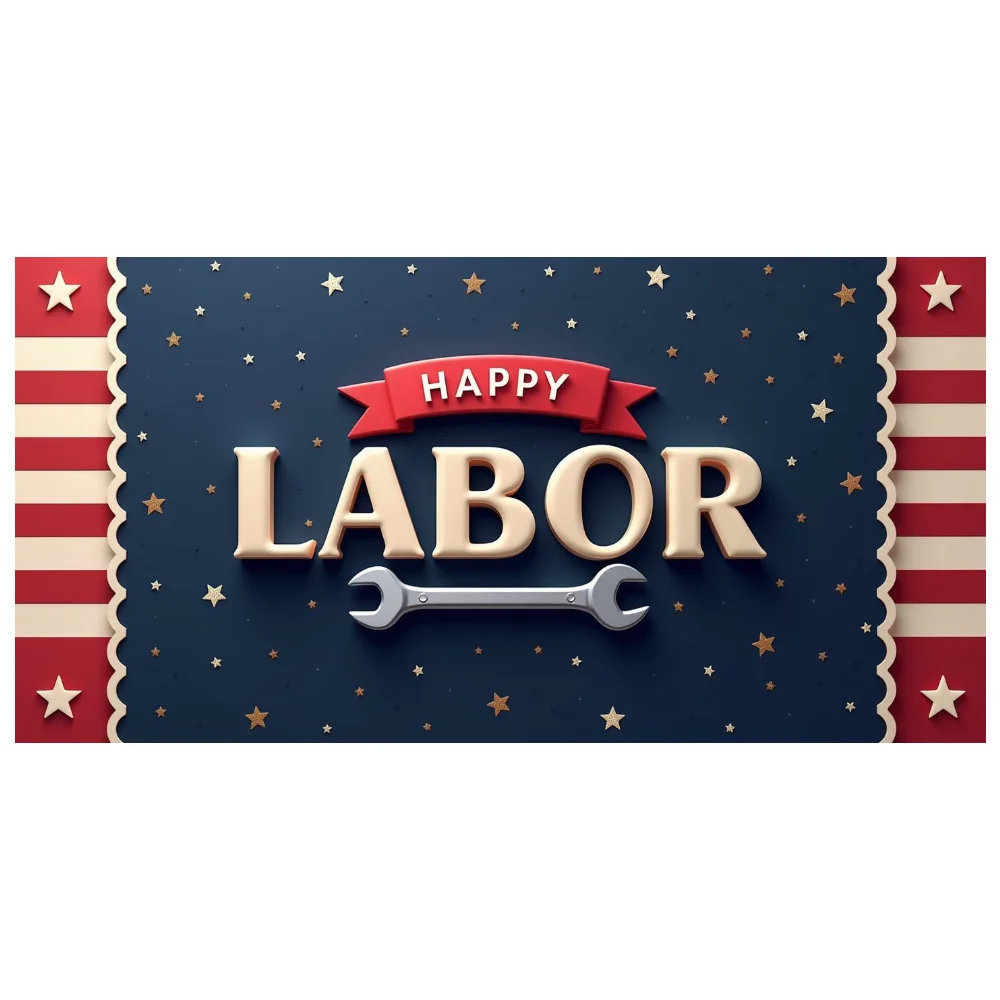 تصميم ديكور، لافتة يوم العمل، تصميم احتفالي، لافتة احتفالية لتزيين الحدث، احتفالات العطلات، الاستخدام الداخلي #5